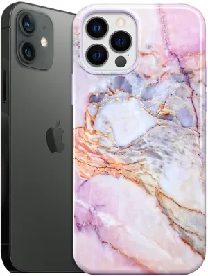 VELVET CAVIAR Compatible with iPhone 12/12 Pro Case for Women Cute - 10ft Drop Tested - Protective Phone Cover (White Marble)