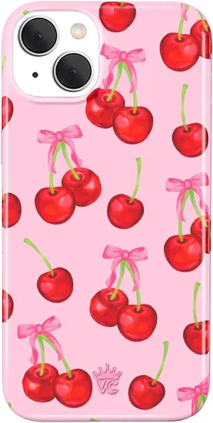 VELVET CAVIAR for iPhone 15 Plus Case - Compatible with MagSafe - 10ft Drop Tested - Pink Bows, Sweet Cherry