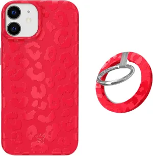 VELVET CAVIAR MagSafe Grip   iPhone 12/12 Pro Case (Bundle - Red Leopard)