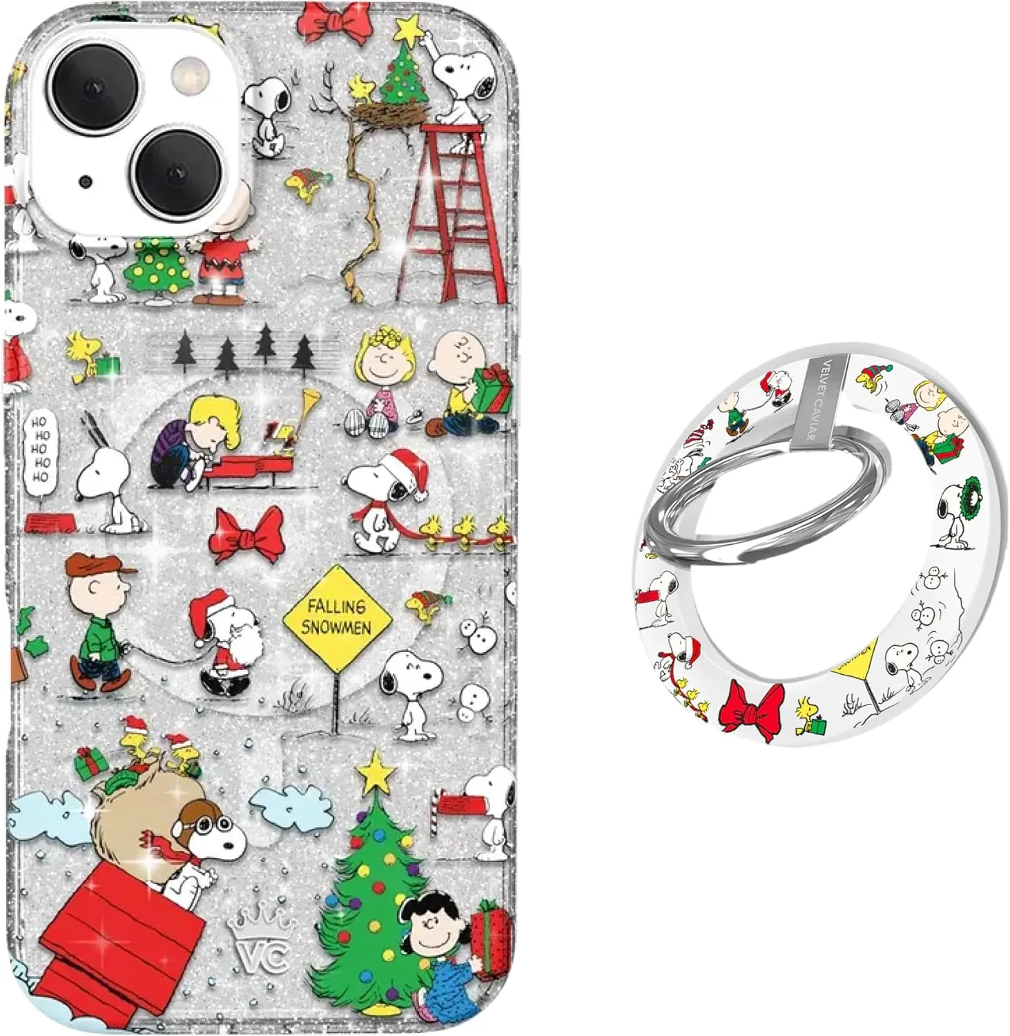 VELVET CAVIAR MagSafe Grip   iPhone 15 Case (Bundle - Snoopy Christmas)