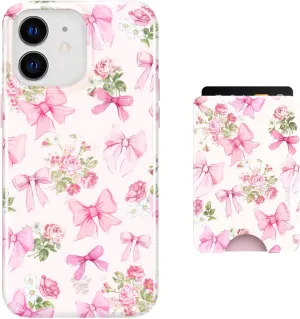 VELVET CAVIAR MagSafe Wallet   iPhone 12/12 Pro Case (Bundle - Posie Pink Bow)