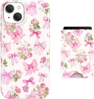 VELVET CAVIAR MagSafe Wallet   iPhone 15 Case (Bundle - Posie Pink Bow)