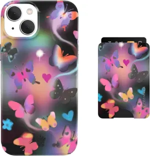 VELVET CAVIAR MagSafe Wallet   iPhone 15 Plus Case (Bundle - Aurora Butterfly)