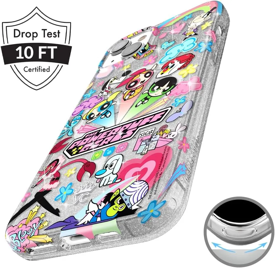 VELVET CAVIAR x The Powerpuff Girls for iPhone 15 Case - Compatible with MagSafe [10 ft Drop Tested] - Girly Cute Phone Cover (Girl Power Glitter)
