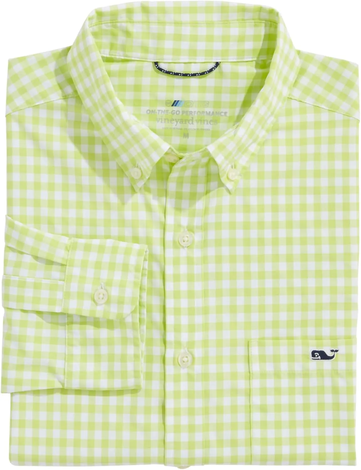 vineyard vines Men's On-The-go Nylon Gingham Shirt
