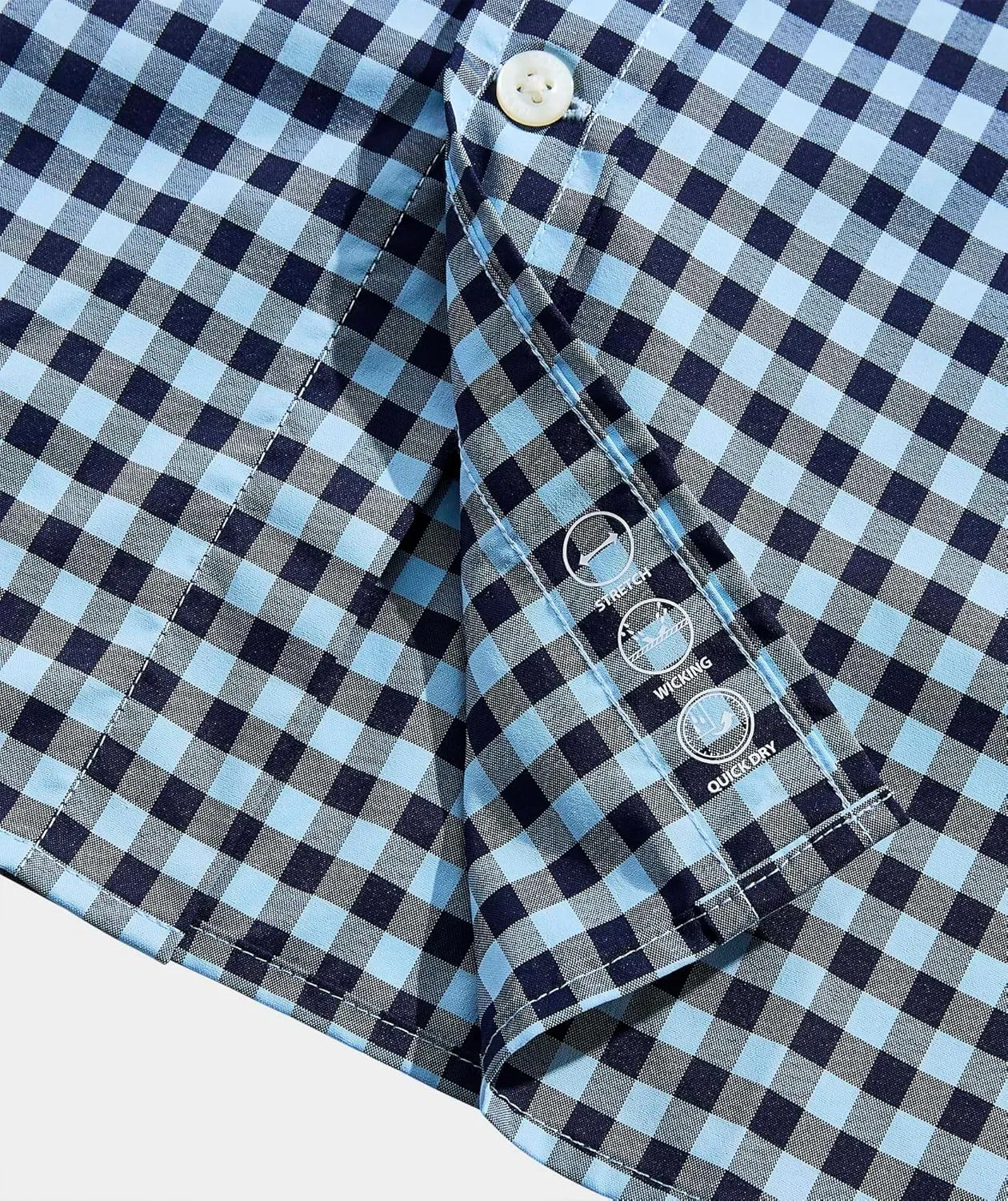 vineyard vines Men's On-The-go Nylon Gingham Shirt