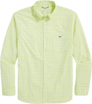 vineyard vines Men's On-The-go Nylon Gingham Shirt