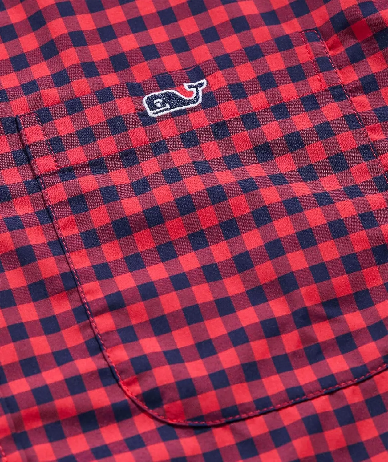vineyard vines Men's On-The-go Nylon Gingham Shirt