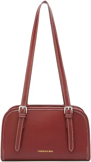 Vintage Shoulder Bags for Women Vegan Leather Hobo Handbags Y2k Purse Top Handle Tote Clutch with Adjustable Strap