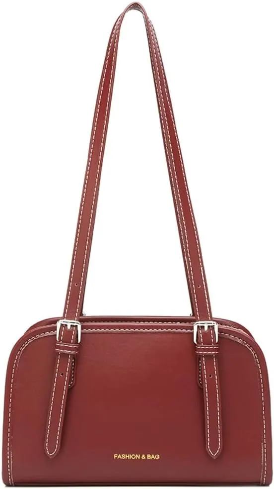 Vintage Shoulder Bags for Women Vegan Leather Hobo Handbags Y2k Purse Top Handle Tote Clutch with Adjustable Strap