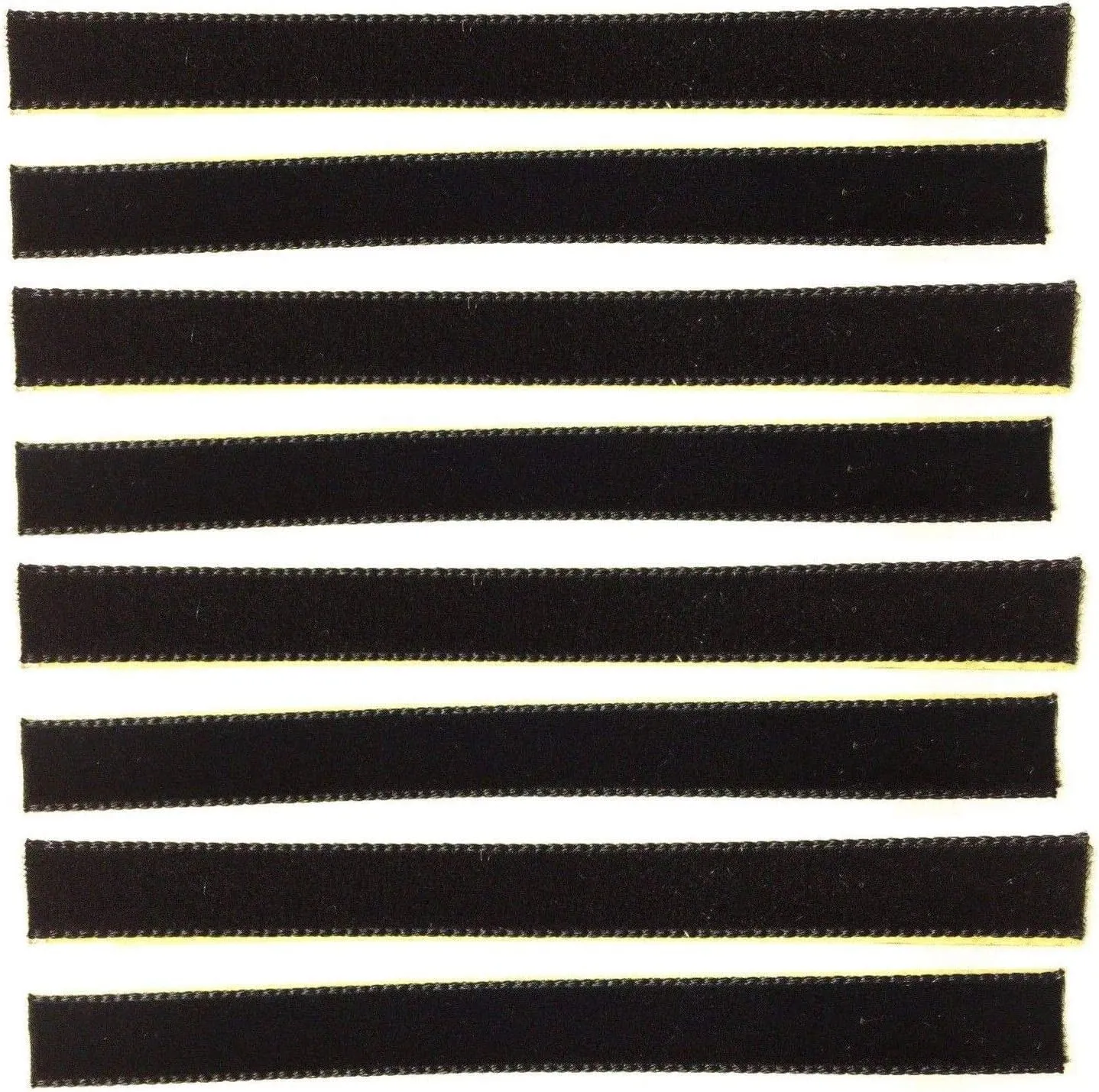 Vinyl Record Cleaning Strips 8-Pack [Black] Wide Oversized 3/8-inch x 4-inch VPI Machine Okki Nokki 3M Clean Strip Set for 12-inch LP Record Album / 3M   Velvet = Cleaner LPs & Albums
