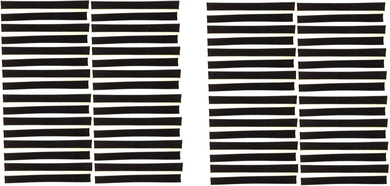 Vinyl Record Cleaning Strips [Black] [Qty. 64] [Bulk Mega-Pack] Wide Oversized 3/8 x 4-inch VPI Okki Nokki Machine Compatible Clean Strip Set 12-inch LP Album Velvet Cleaner LPs & Albums
