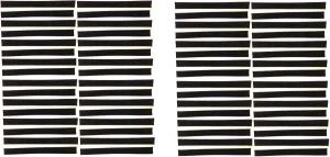 Vinyl Record Cleaning Strips [Black] [Qty. 64] [Bulk Mega-Pack] Wide Oversized 3/8 x 4-inch VPI Okki Nokki Machine Compatible Clean Strip Set 12-inch LP Album Velvet Cleaner LPs & Albums