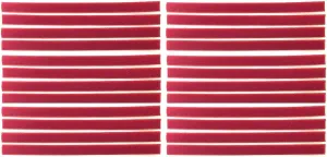 Vinyl Record Cleaning Strips [Colored/Color Red] 1/4-inch x 4-inch (16-Pack) VPI Okki Nokki 3M Clean Strip Set for 12-inch LP Record Album / 3M   Velvet = Cleaner LPs & Albums