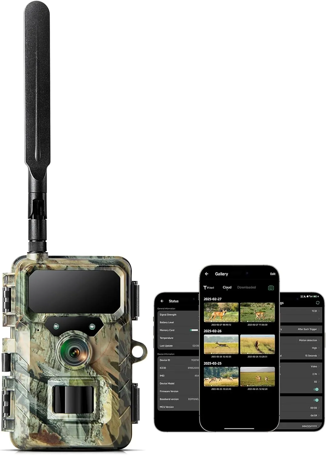 VOOPEAK Cellular Trail Camera, 4G LTE Game Camera with 2-Inch Screen, Lifelong Free Cloud Storage, 32MP 2.7K Night Vision, Built-in SIM Card, Motion-Activated Wildlife Hunting