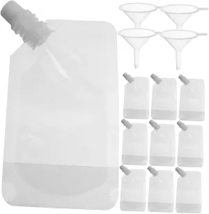 VOSAREA Set of Pet/Plastic Pouches Leakproof Drink Bags Juice Drink Pouches for Parties