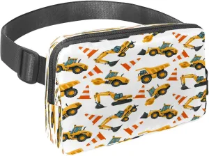 Waist Pack for Women Men, Outdoor Waist Bag Fanny Pack, Slim Running Belt Bum Bag for Walking Jogging Hiking Traveling Workout - Heavy Machinery Construction Vehicles
