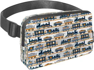 Waist Pack for Women Men, Outdoor Waist Bag Fanny Pack, Slim Running Belt Bum Bag for Walking Jogging Hiking Traveling Workout - Vintage Train on Railroad