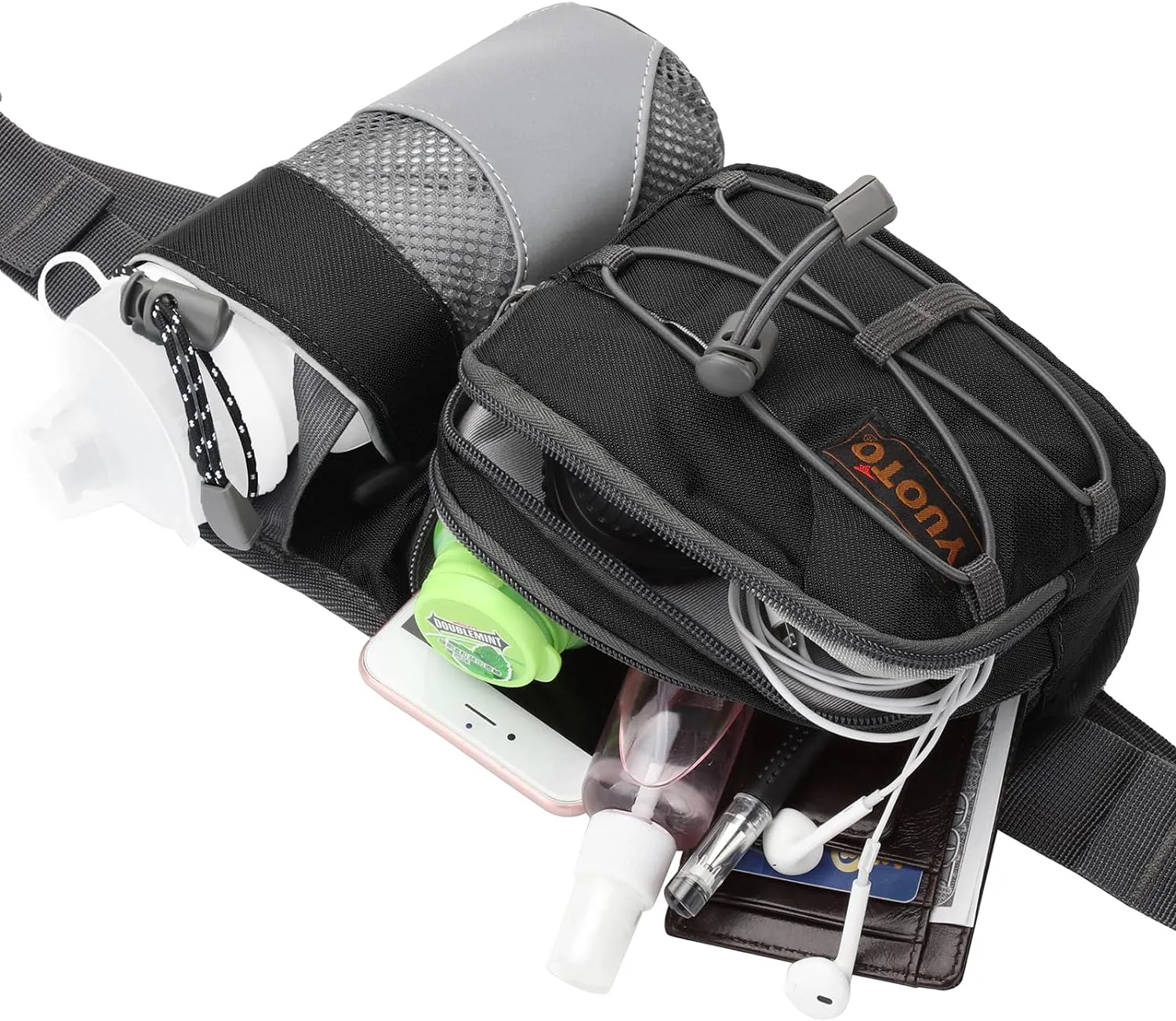 Waist Pack with Water Bottle Holder for Running Walking Hiking Fanny Pack Hydration Belt
