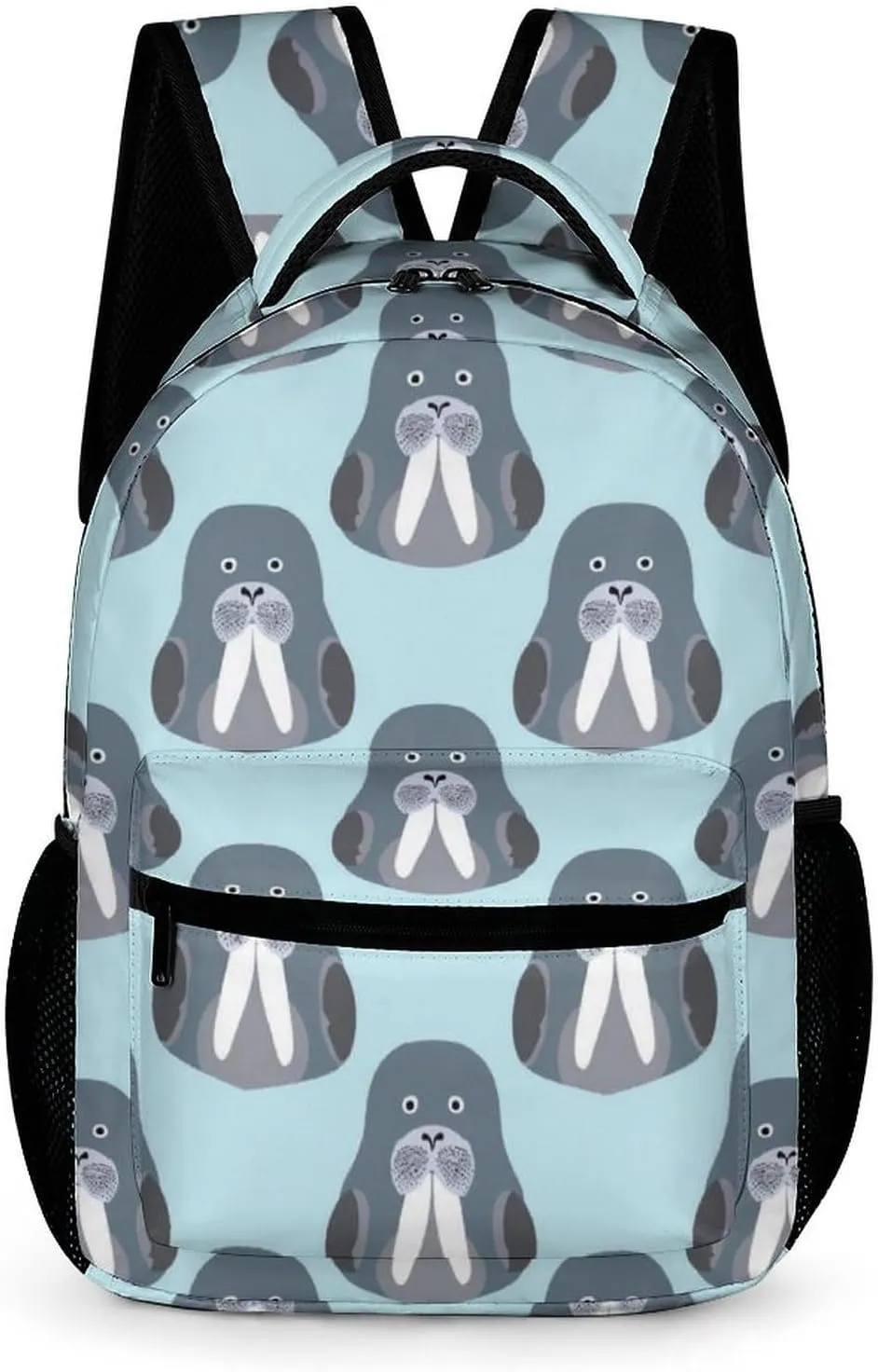 Walrus Chibi Unisex Small Backpack Lightweight Shoulder Bag Travel Daypack