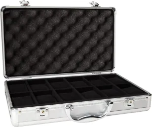 Watch Storage Case Aluminum Metal Briefcase for 12 Large Watches