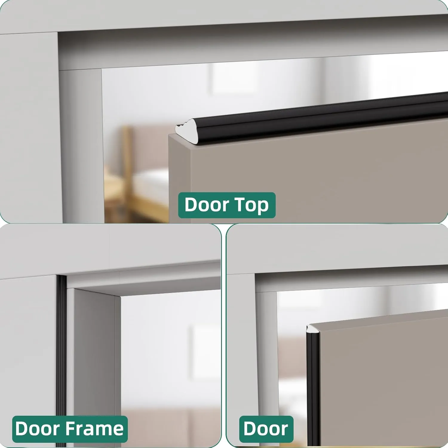 Weather Stripping Door Seal, 196 inch*3 Pack Wedge Window Seal Strip, Soundproofing,Strong Adhesive,Lightproof,Noise-Reduction,Weatherproof Foam Tape Insulation for Sliding Door, Door Frame