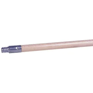 Weiler 44435 60" Hardwood Handle, Threaded Metal Tip, 1-1/8" Diameter, Made in The USA