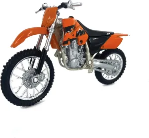 Welly Die Cast Motorcycle Orange KTM 450 SX Racing, 1:18 Scale for Unisex Adult
