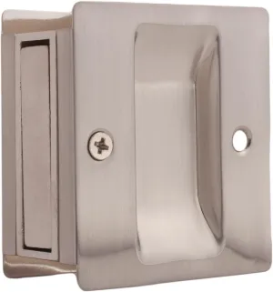Weslock 00527XNXN Rectangular Passage Pocket Door Lock with Adjustable Backset and Full Lip Strike Satin Nickel Finish