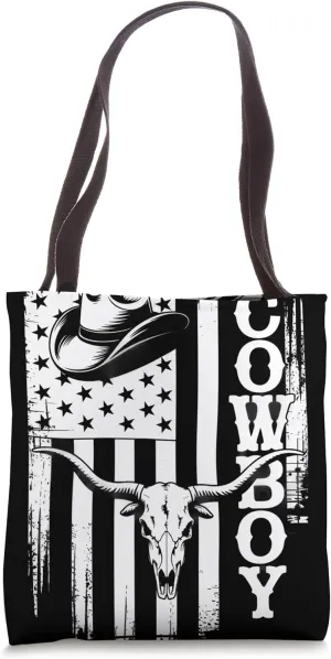 Western Country Texas Cowboy Rodeo Tote Bag