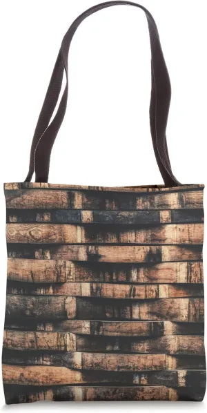 Whiskey Barrels Staves Picture 3 for Bourbon Scotch Neat Fan Tote Bag