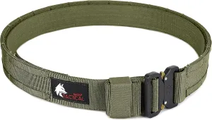 WOLF TACTICAL Molle Duty Belt - Duty Belts Law Enforcement Battle Belts Tactical Gun Belt 1.75” Quick Release Combat Belt