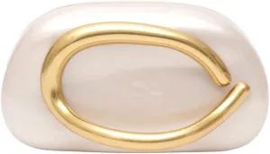 Women Acrylic Clutch Box Metal Handle Evening Bag Trendy Ladies Shoulder Crossbody Purse for Wedding Party Causal