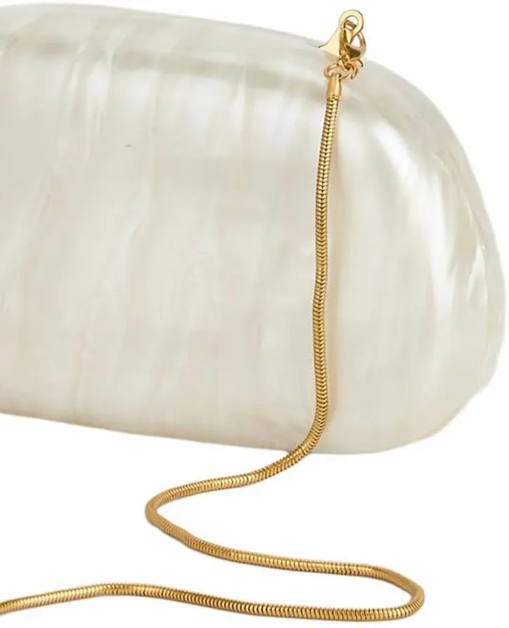 Women Acrylic Clutch Box Metal Handle Evening Bag Trendy Ladies Shoulder Crossbody Purse for Wedding Party Causal
