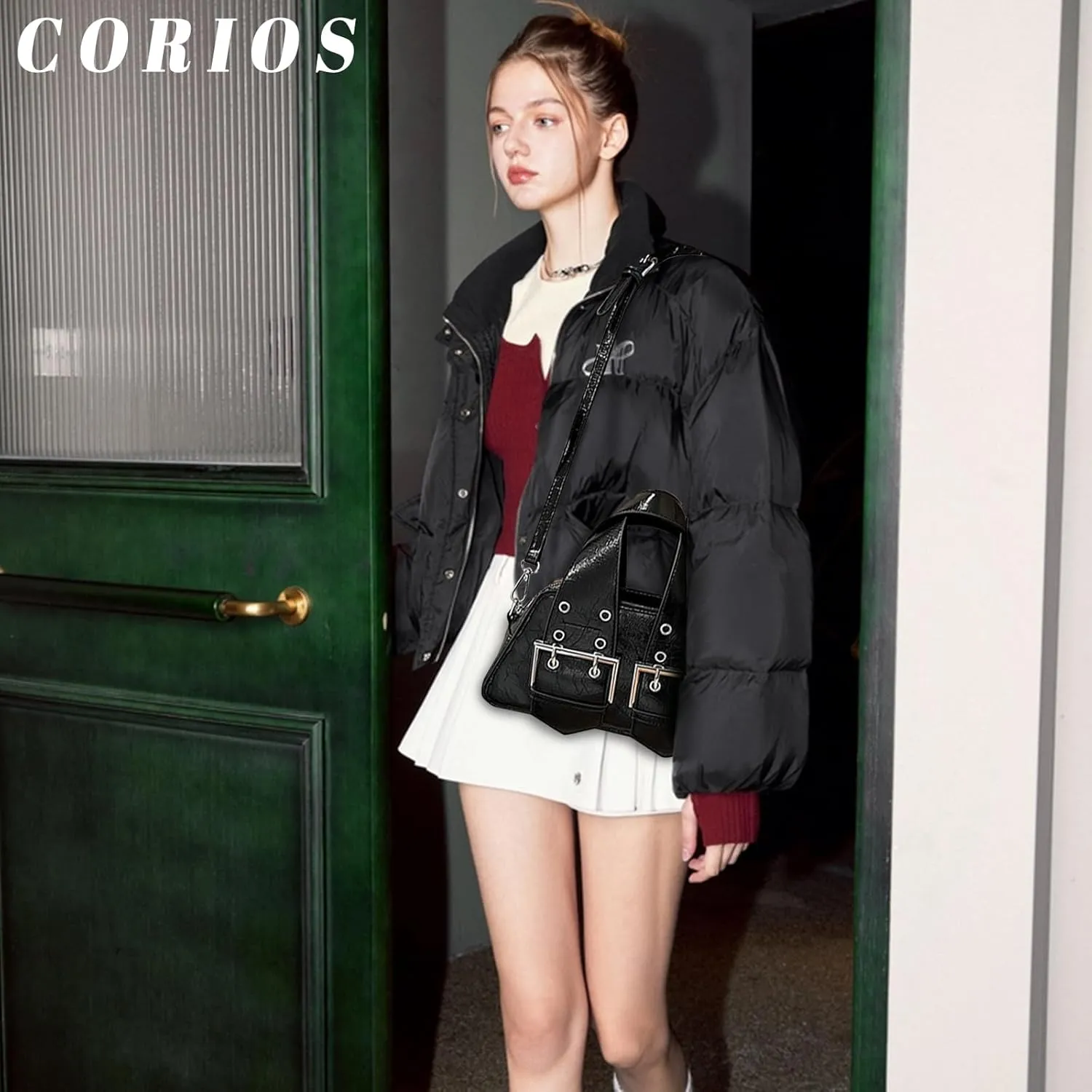 Women Fashion Crossbody Bag PU Leather Handbag Ladies Shoulder Bag Waterproof Top-handle Bag Messenger Bag