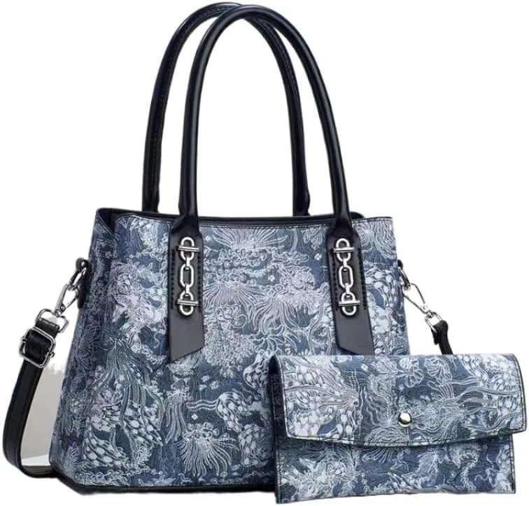Women Print Tote Bag Cross-Body Bag Leisure Shoulder Bag with Pocket Waist Packs Satchel Messenger Bags Handbag