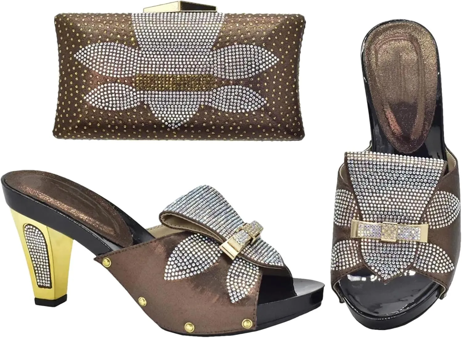 Women's African-Italian Boho Wedding Set - Macramé Ankle-Wrap Sandals & Fringed Clutch for Outdoor Ceremonies