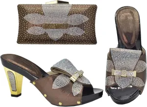 Women's African-Italian Boho Wedding Set - Macramé Ankle-Wrap Sandals & Fringed Clutch for Outdoor Ceremonies