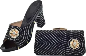 Women's Bold Red Nigerian-Italian Set - Italian Patent Leather Stilettos & Matching Lacquer Clutch for Dramatic Evening Looks