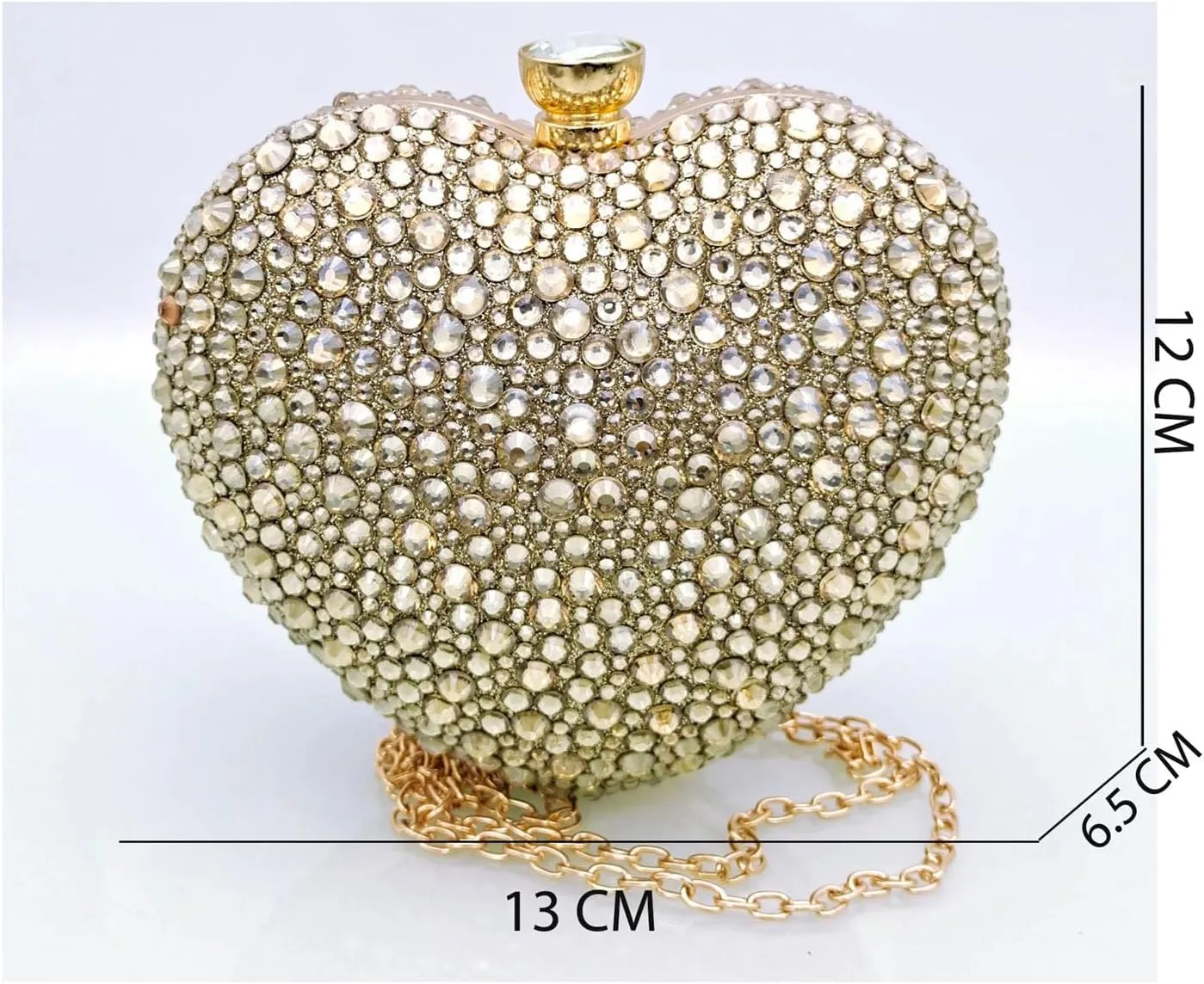 Women's Gold Snake-Wrap Bridal Set - Heart-Shaped Clutch & Mid-Heel Rhinestone Sandals for Nigerian Celebrations