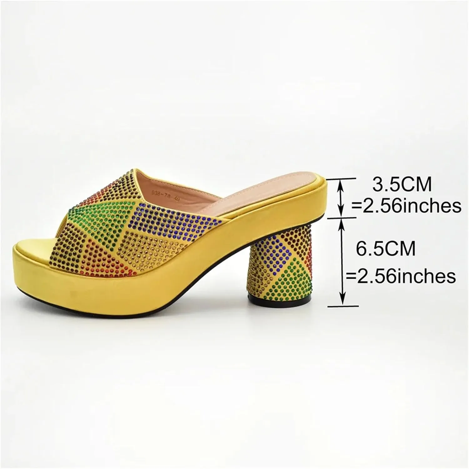 Women's Nigerian-Italian Party Shoe & Bag Set - Italian Design Wedge Pumps & High Heel Matching Clutch for Evening Events