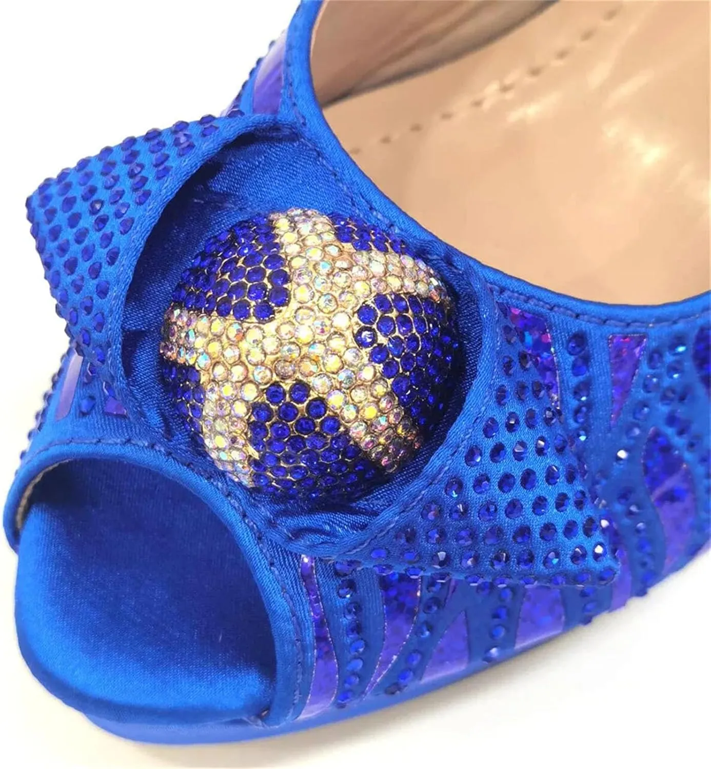 Women's Nigerian Wine Bridal Set - Italian Rhinestone Pumps & Embroidered Clutch for Traditional Celebrations