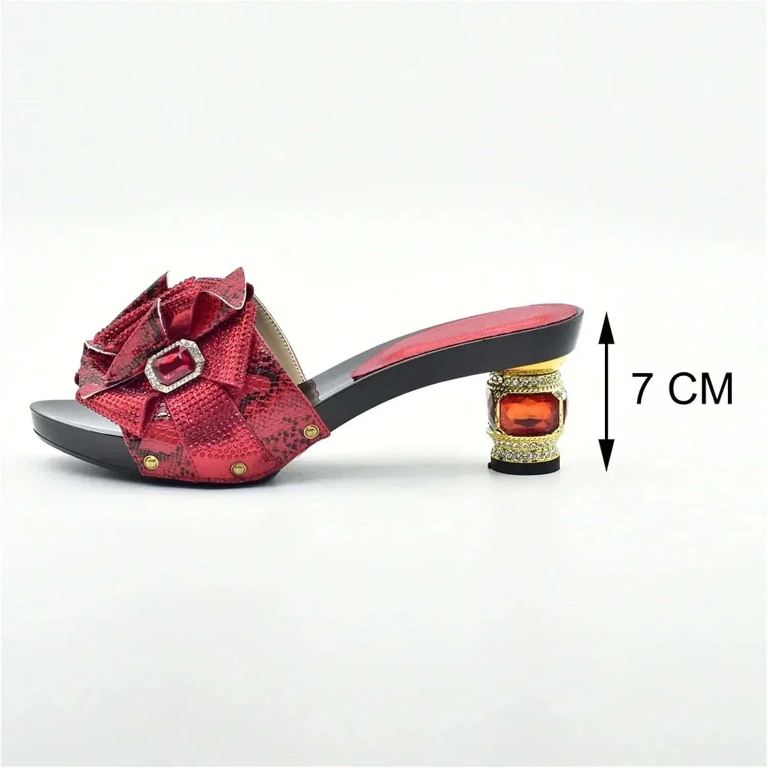 Women's Plus Size Italian Bridal Essentials - Wide-Fit Rhinestone Kitten Heels & Embroidered Velvet Clutch for Evening Galas