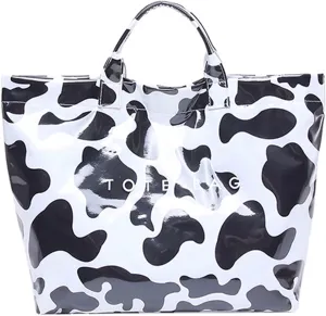 Women’s PVC Tote Bag Large Kraft Paper Clear Plastic Tote Bag Top Handle Clear Hobo Handbag hot pink tote bag