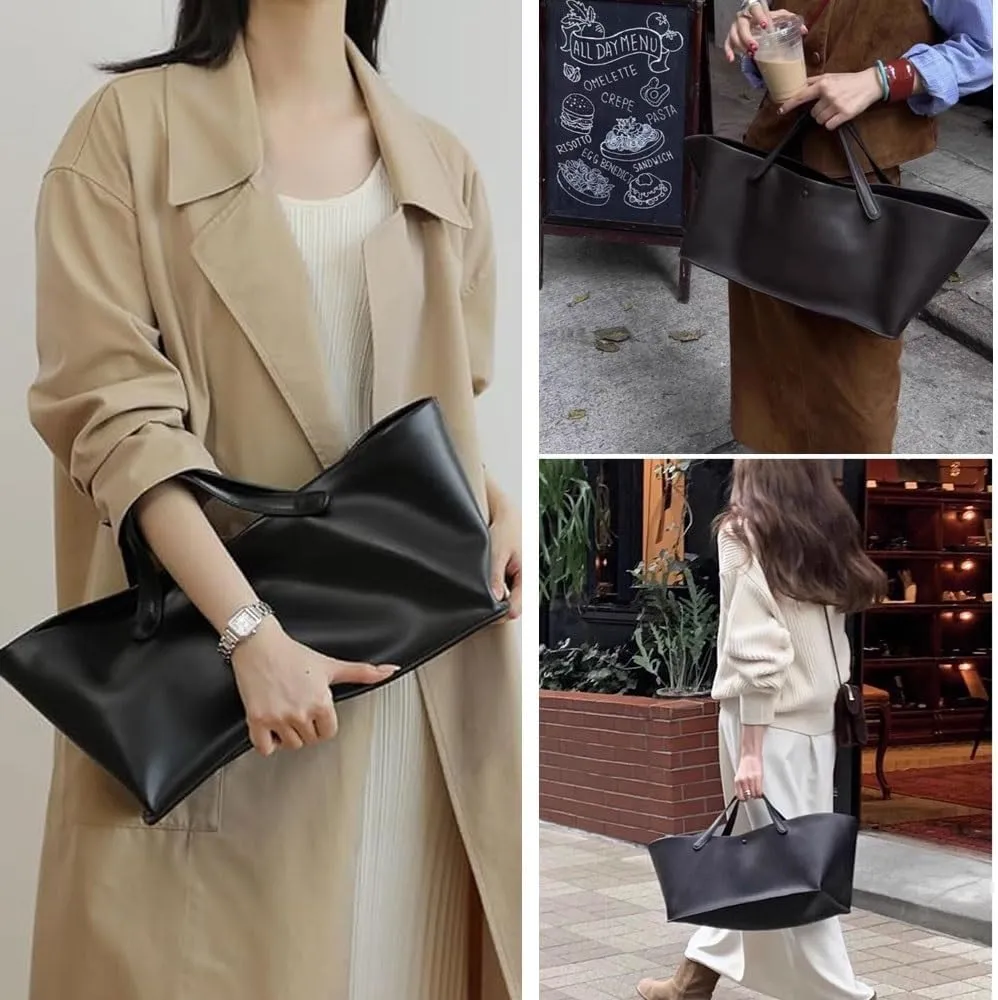 Women's Tote Bag, Commuting Handbags with Leather Shoulder Strap, Designer Oversized Totes Top Handle Handbag