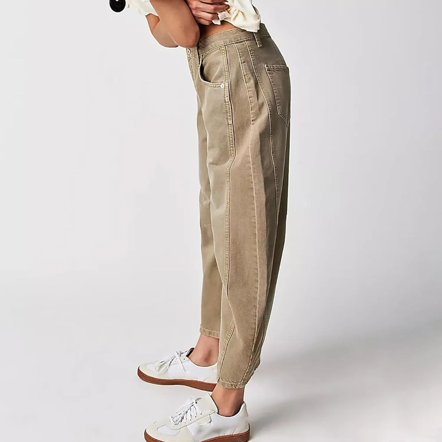 Women's Wide Leg High Waisted Stretchy Straight Leg Jeans Baggy Loose Trendy Denim Pants