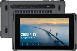X7 Rugged Tablet PC 2600nit Sunlight Readable,7 Inch RAM 8GB ROM 128GB Android 13 Outdoor Anti-Drop Waterproof Tablets for UAV Camping Fishing Moto Drone Camera Monitor
