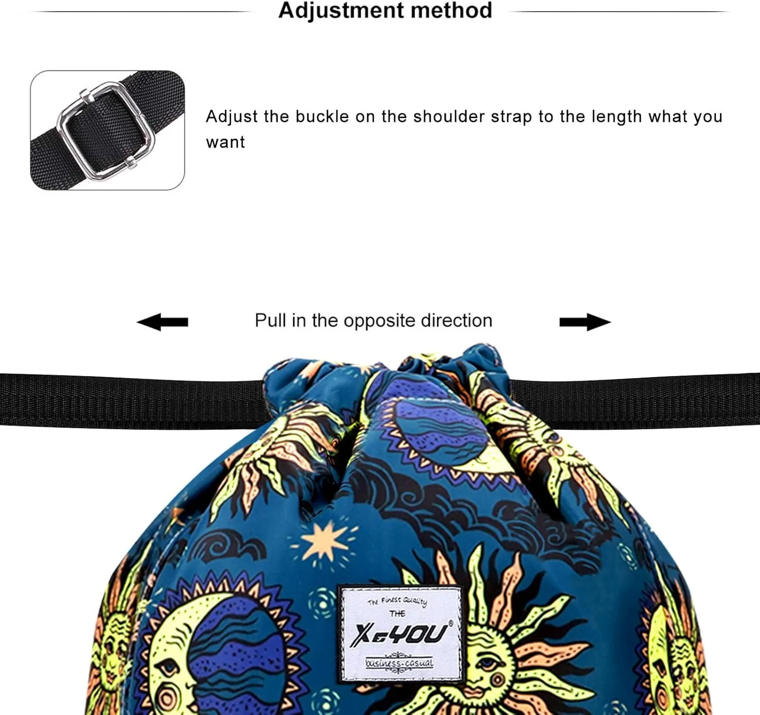 XEYOU Drawstring Sports Backpack Lightweight Gym Yoga Sackpack Shoulder Rucksack Casual Outdoor Daypack for Women and Men