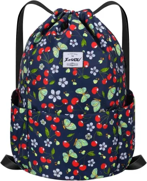 XEYOU Drawstring Sports Backpack Lightweight Gym Yoga Sackpack Shoulder Rucksack Casual Outdoor Daypack for Women and Men