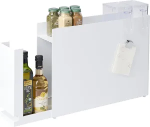 Yamazaki Home Tower Seasoning Condiments Spice Rack With Drawer, Kitchen Food Storage Container - Steel